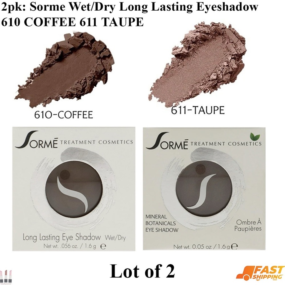 Wet/Dry Long Lasting Eyeshadow - Coffee & Taupe